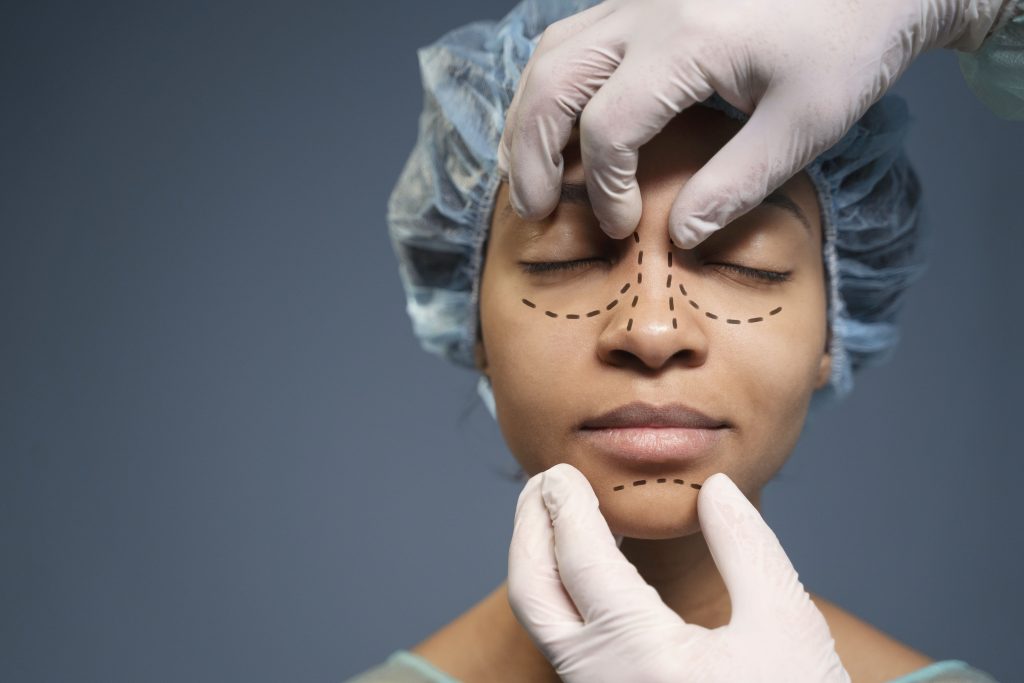 Woman preparing for face lift surgery at Regain Aesthetic Clinic Kolkata